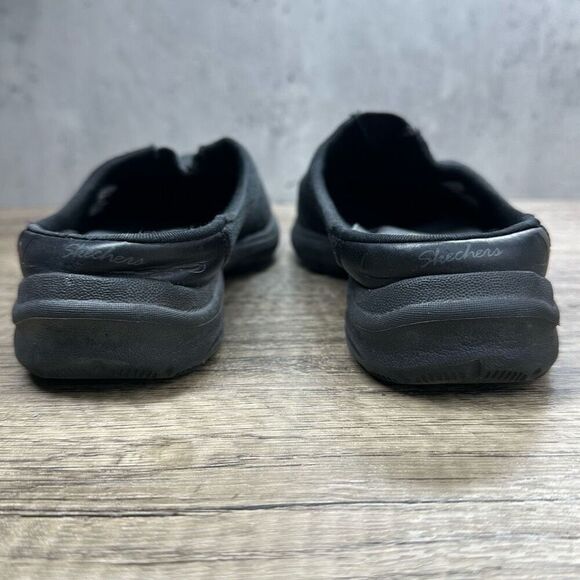 Skechers~Women’s~Black Relaxed Air Memory Foam Slip On Mules~Size 7.5 - Picture 4 of 9